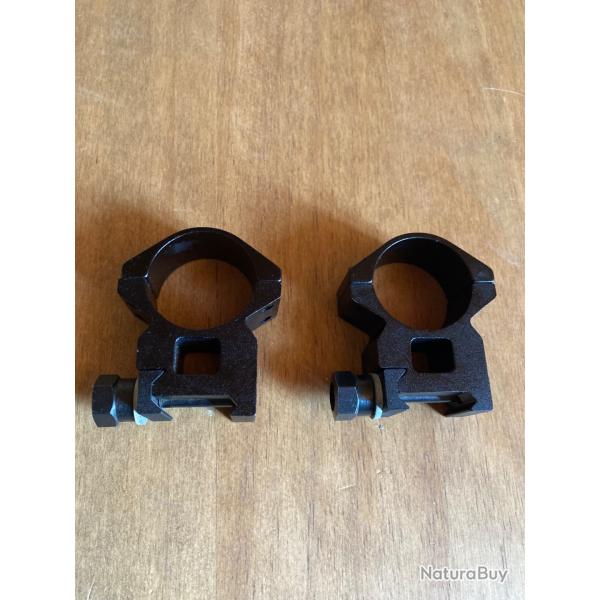 Colliers montage optique High diamtre 30mm rail21mm Weaver/picatinny neuf
