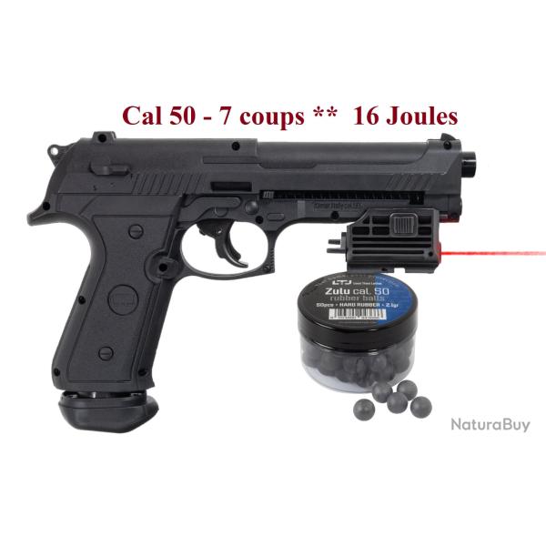 Pistolet  LTL Alfa 1.5 + laser  Cal 50 - 16 Joules