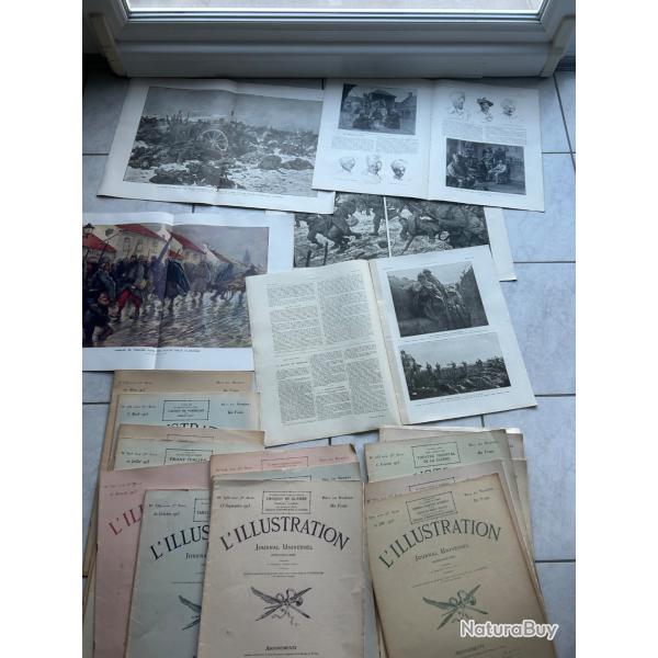 L'illustration hebdomadaire 1915, lot de 21 numros
