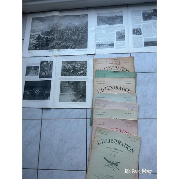 L'illustration hebdomadaire 1914, lot de 11 numros : Octobre - Dcembre 1914