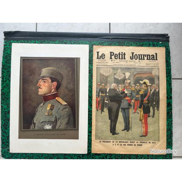 LE PETIT JOURNAL 1911 N� 1097 LE ROI PIERRE DE SERBIE + portrait Alexandre 1er