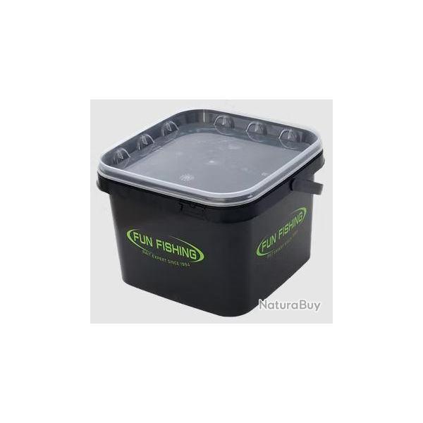 Seau carr� avec couvercle Fun Fishing
