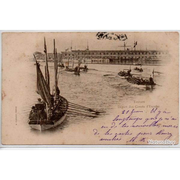 CPA - Marine Guerre - TOULON - D�part des Canots d'Escadre  N�1177
