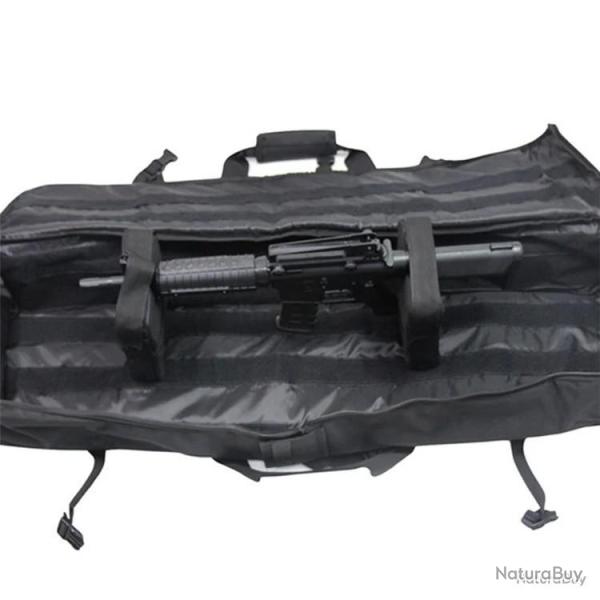 �TUI TACTIQUE POUR ARMES LONGUES + ARMES DE POING ET ACCESSOIRES - NOIR - LIVRAISON GRATUITE