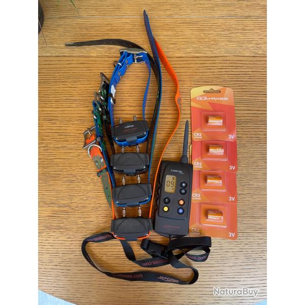 Pack complet Canicom 1500 - Tlcommande + 4 colliers (dressage jusqu' 4 chiens)
