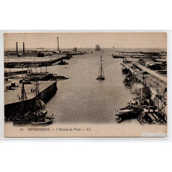 CPA - DUNKERQUE - L'Entr�e du Port  N�1191