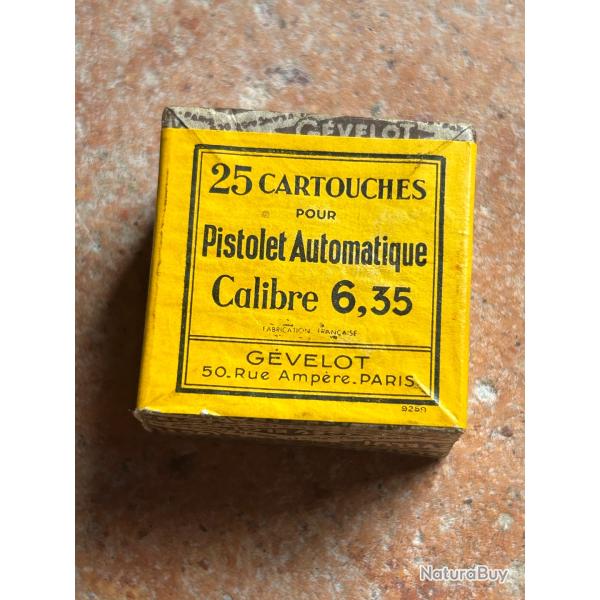 Bote de munitions neutralises - collection 6.35 browning