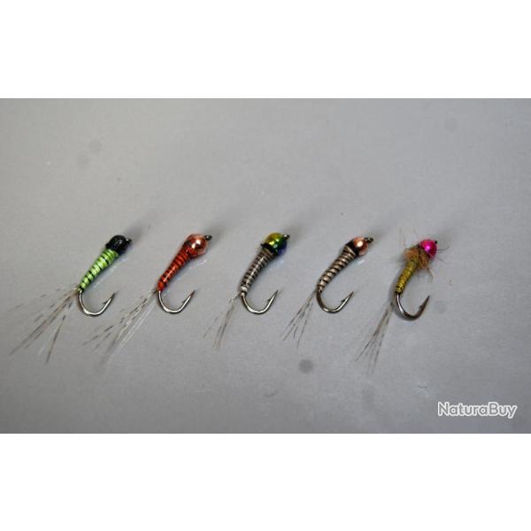 5 nymphes billes laiton