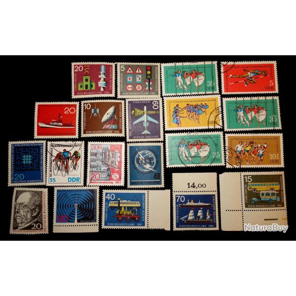 TIMBRES POSTAUX ALLEMANDES DDR des ann�es 60-70.