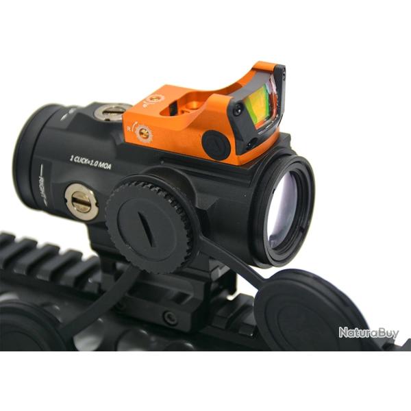 Viseur Point Rouge Tactique M1 Mini Red Dot 3 MOA 5X R�ticule Rouge/Vert Airsoft Chasse Tir Orange