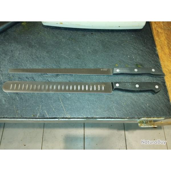 Couteau a trancher saumon jambon