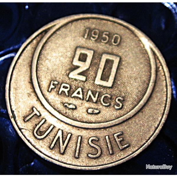 TUNISIE  piece  de 20 francs  1950  ttb