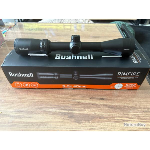 Lunette Bushnell RIMFIRE 3-9x 40mm 22LR  non claire en parfait tat bote d'origine