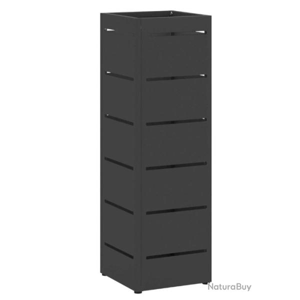 Porte-parapluie Noir 15,5 x 15,5 x 49 cm Acier pratique design polyvalent rangement d�coration