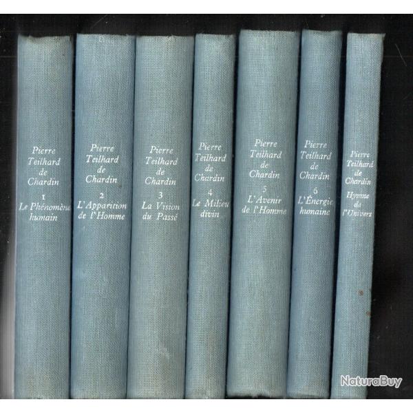 Oeuvres De Pierre Teilhard De Chardin en 7 volumes - Hymne De L'univers , l'�nergie humaine,