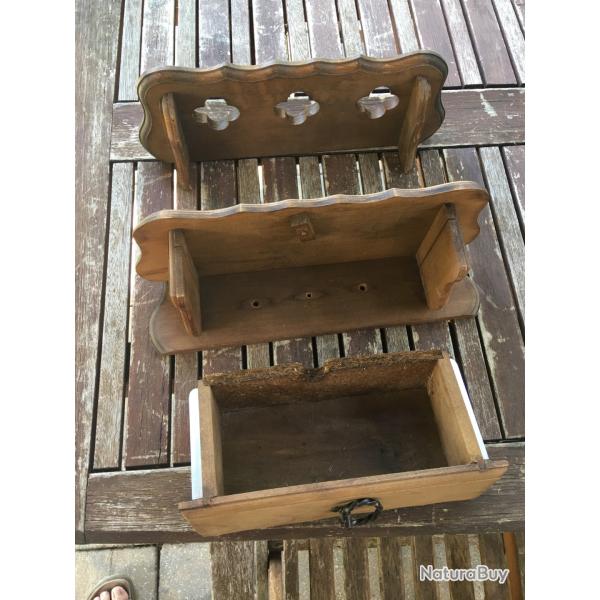 porte fusil vertical avec tiroir, 3 places , bois