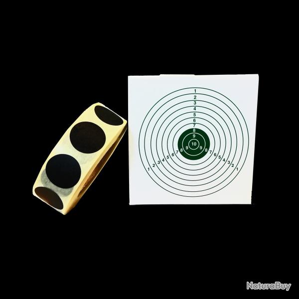 x1000 gommettes noires Umarex 15mm