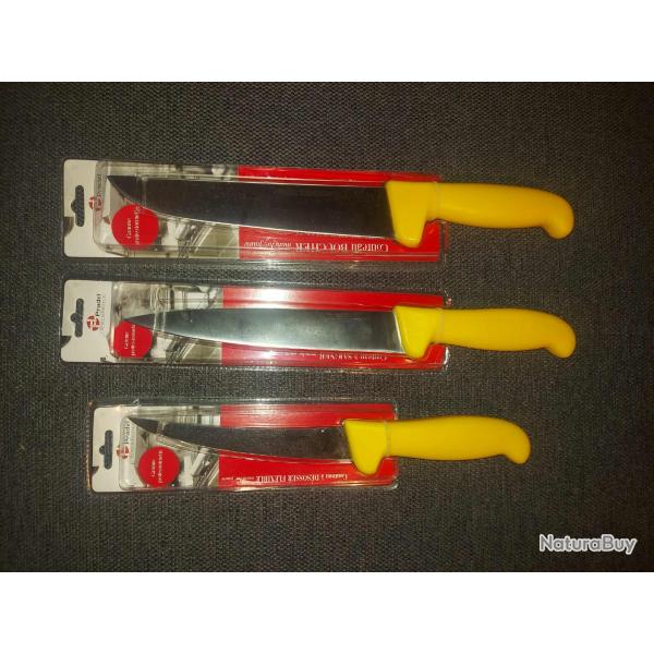 Couteau de Boucher Top Cutlery Lame Acier Inox Manche Rubber Couteau de Cuisine de professional