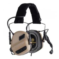 Casque anti-bruit Earmor M32 Plus - Coyote