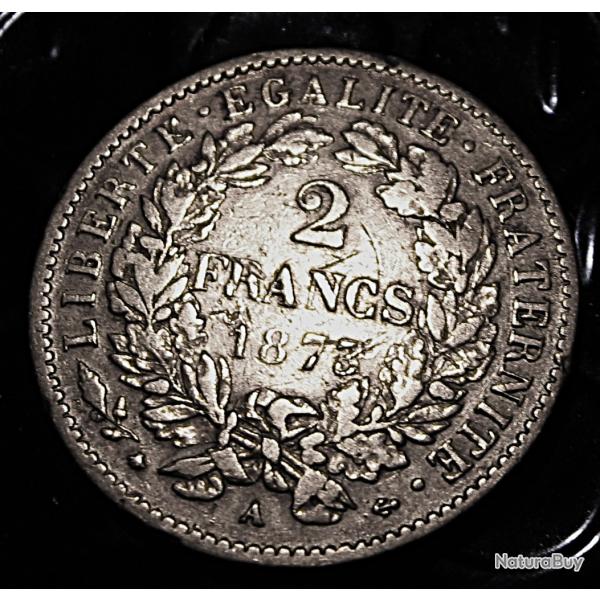 France piece de 2 francs "CERES"  argent de 1873 A TTB