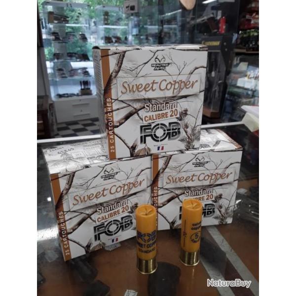 BOITE DE 25 CARTOUCHES FOB SWEET COPPER STANDARD CAL  20/70 - POUR TOUS FUSILS