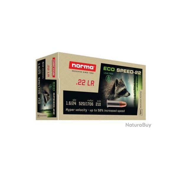 Munitions Norma ECO Speed 22 - Cal. 22 LR x2 boites