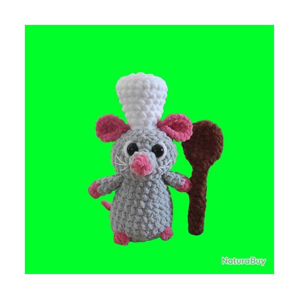 Rmy Ratatouille Film Amigurumi Crochet Peluche Fait Main Artisanal Neuf * LIVRAISON GRATUITE *