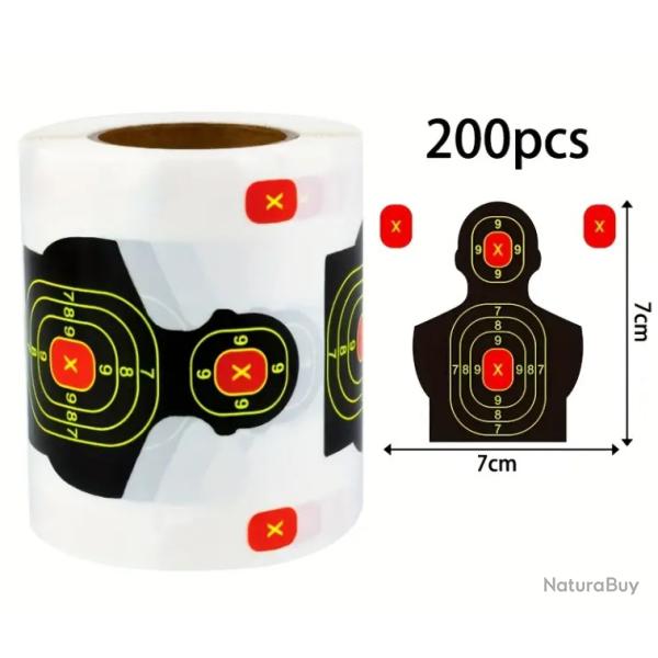 Rouleau de 200 cibles r�actives autocollantes Silhouette