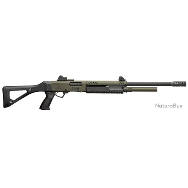 FABARM fusil  pompe STF/12 Pistol Grip Mil Spec Green Calibre 12/76 - 61 cm ray - 4+1 coups Cat. C