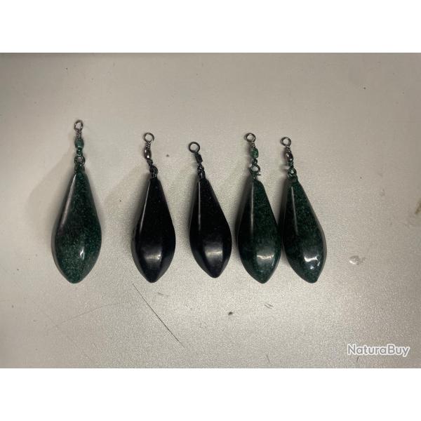 Lot de 5 plombs carpe distance 120g