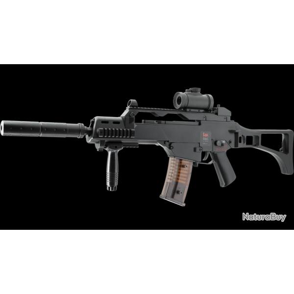 Airsoft Heckler & koch G36 C aeg 0,5j + point rouge + silencieux + poignee