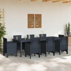 Table de Jardin Anthracite 250 x 100 x 73 cm polyrotin