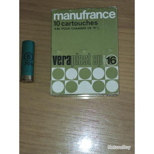 MANUFRANCE bo�te de 10 munitions VERAPLAST 1er g�n�ration vendu par poudrenoirepro