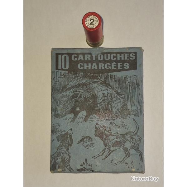 boite ancienne de10 munitions complte cal 16 pb 2 TBE vendu par poudrenoirepro