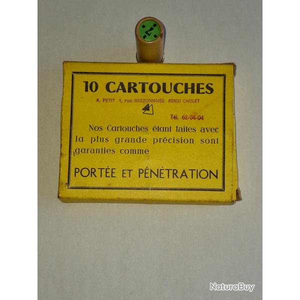 Boite complte de 10 cartouches CAL 12 armurerie PETIT  cholet vendu par poudrenoirepro