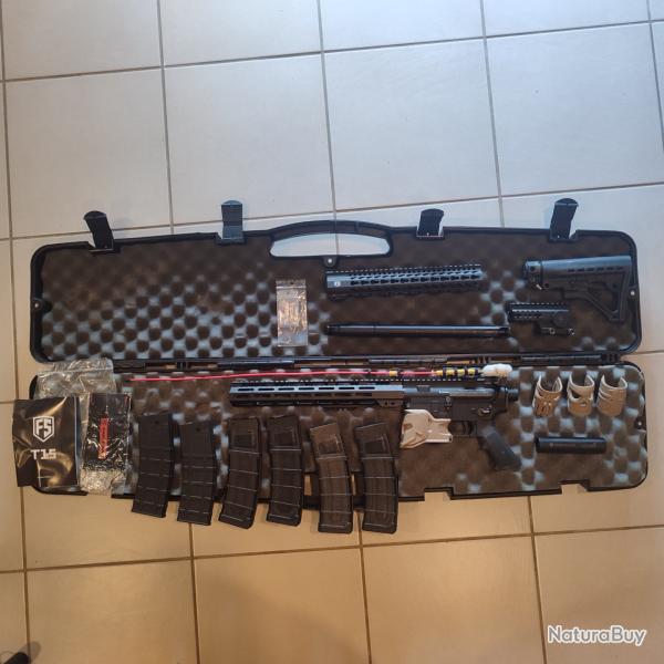 Tibrius T15 V1 Paintball avec chargeurs et accessoires