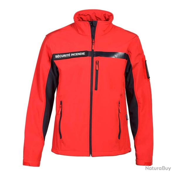 Blouson softshell scurit Incendie ROUG