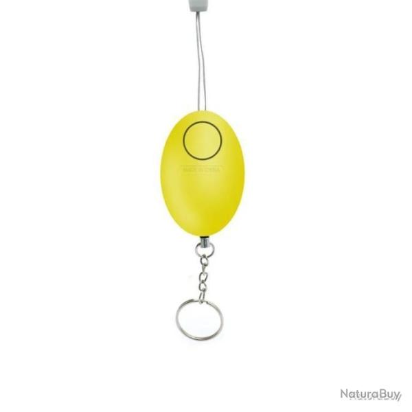 Porte-clefs alarme anti-agression 120 dcibels - jaune - LIVRAISON GRATUITE