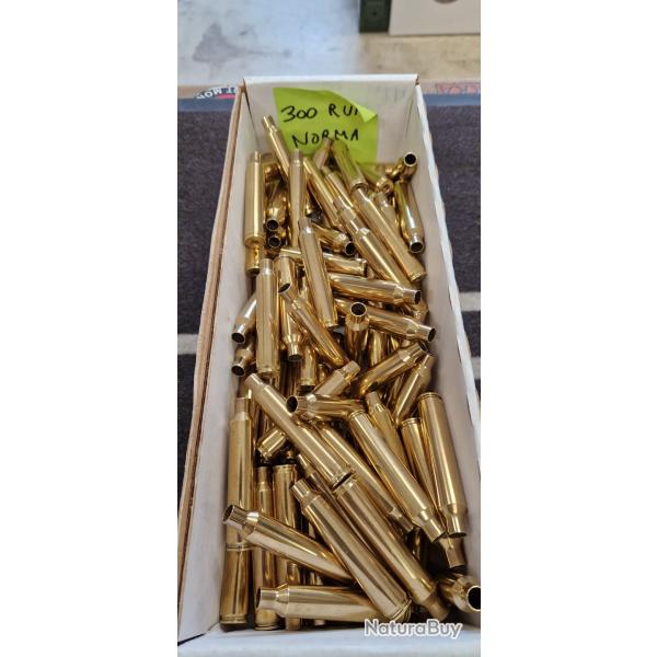 98 douilles Norma calibre 300 RUM tires 1 fois