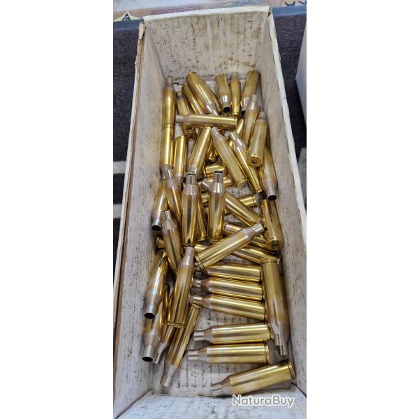 Lot de 50 douilles Peterson calibre 300 Norma tir�es 1 fois nettoy�es et recuites