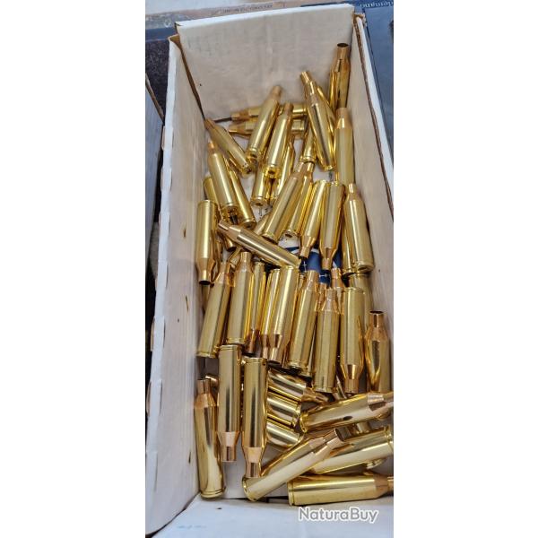 Lot de 50 douilles Peterson calibre 300 Norma tir�es 1 fois recuites et nettoy�es