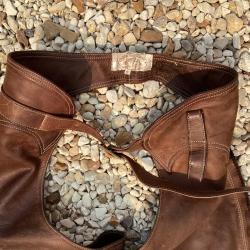 Chaps sur-pantalon cuir C. Godefroy Dupont Taille 2 Equitation chasse