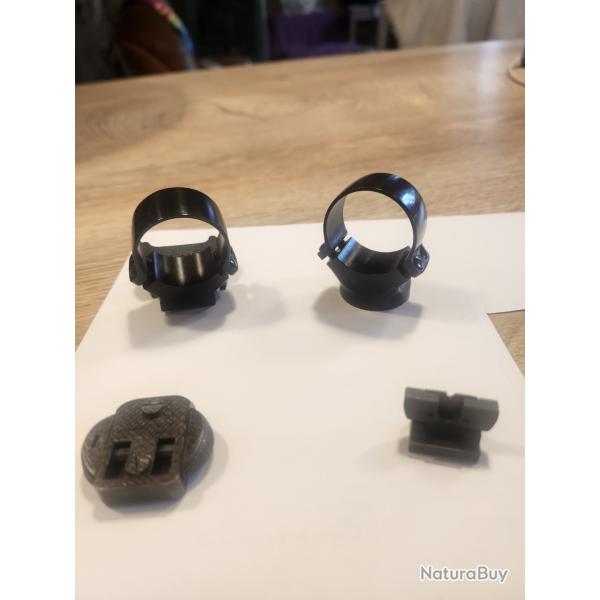 Vends montage pivotant optique en 25.4 steyr mannlicher en 25.4 neuf. Manque une vis sur les 8