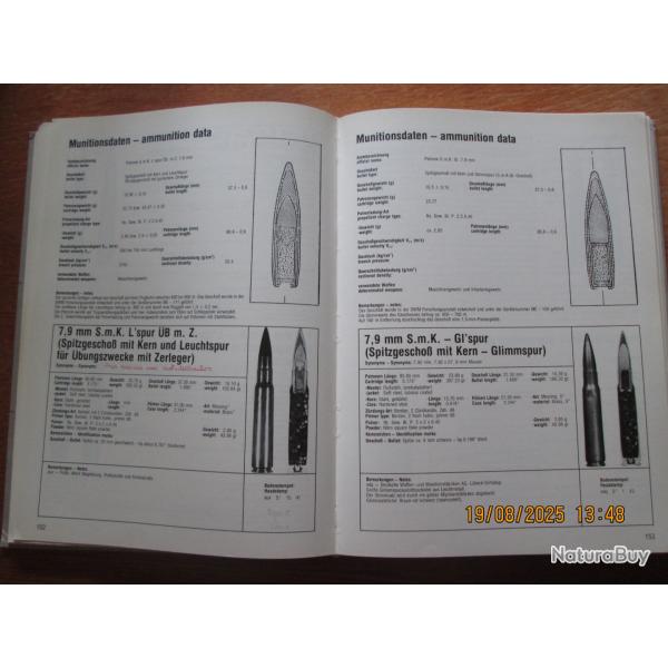 Livre sur  "Die Militrpatronen Kaliber 7,9 mm ihre vorlufer und Abarten