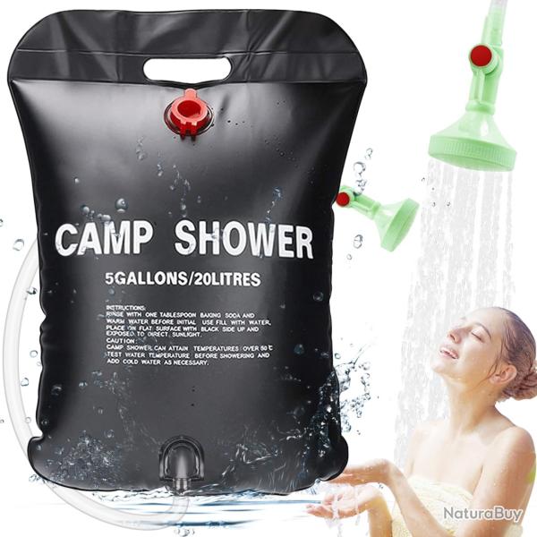 Douche Solaire, 20L Douche Camping, Douche Portable Randonn�e Escalade Festival Activit� Ext�rieure