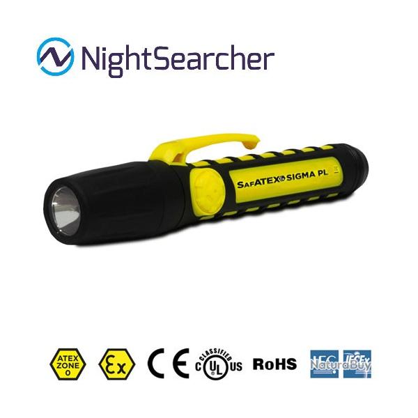 Lampe stylo Nightsearcher SIGMA PL 67 Lumens - ATEX Zone 0 - Utilise 2 x AAA (alcalines)