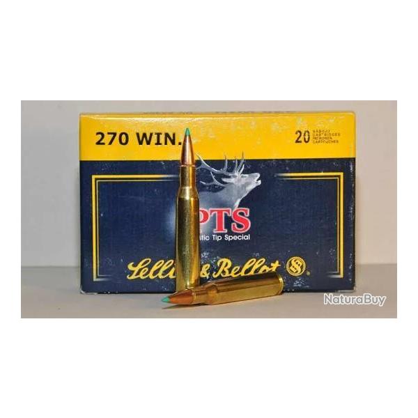 Cartouches Sellier & Bellot calibre 270win 150grs x20