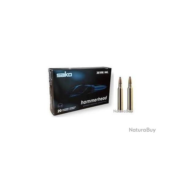 Cartouche SAKO calibre 300win mag 220grs HAMMERHEAD x20