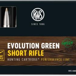 Cartouches RWS CTG calibre 308 WIN EVO GREEN SRPL 9g 139grs x20
