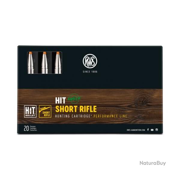 CARTOUCHE RWS calibre 30-06 HIT SHORT RIFLE 10.7GR x20